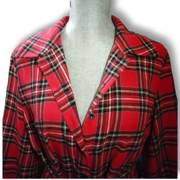 SHEIN Women's Franclia Button Down Plaid Belted Dress - Picture 7 of 12